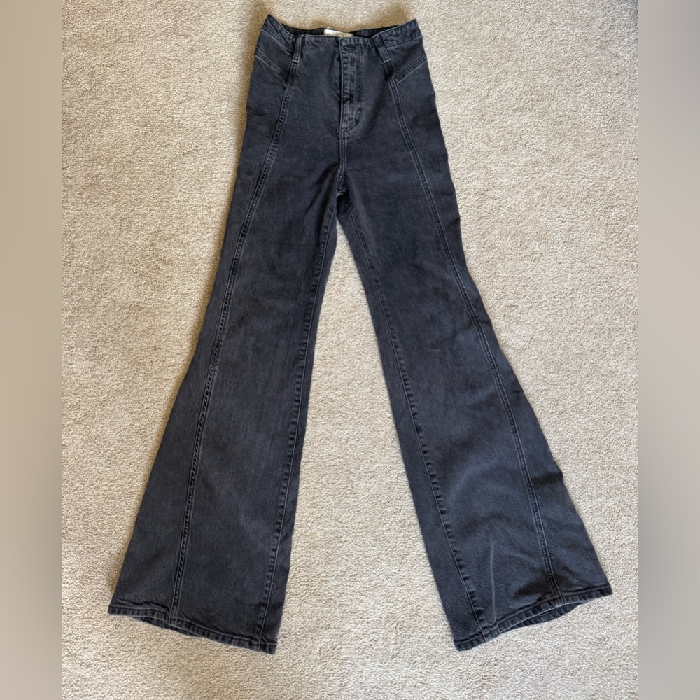 Free People Black Flare Jean